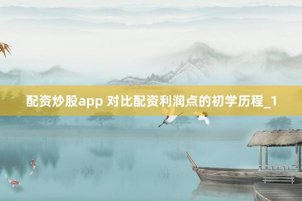 配资炒股app 对比配资利润点的初学历程_1