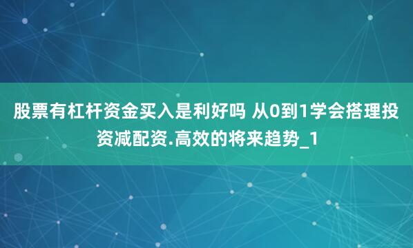 股票有杠杆资金买入是利好吗 从0到1学会搭理投资减配资.高效的将来趋势_1
